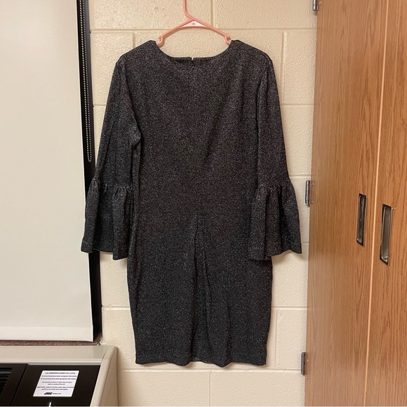 NWT TED BAKER Bell Cuff Metallic Holiday Party Sheath Dress - Picture 9 of 11